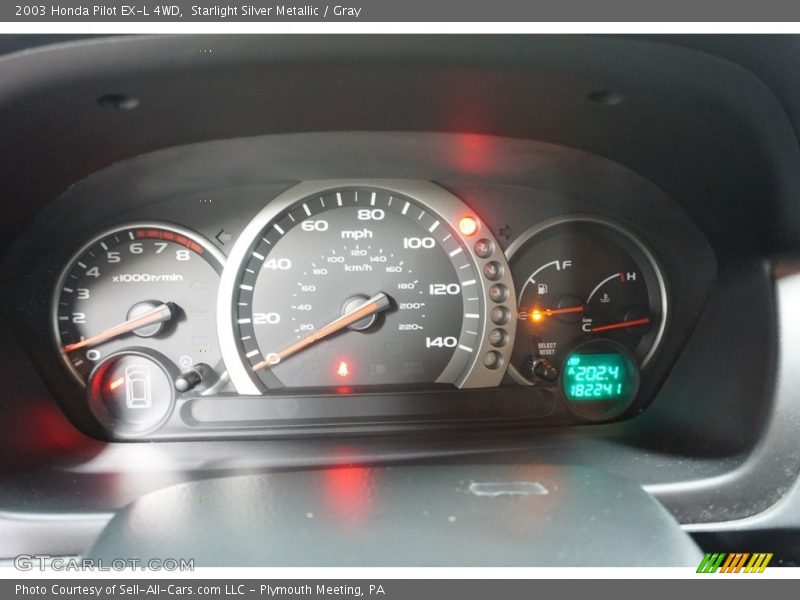 Starlight Silver Metallic / Gray 2003 Honda Pilot EX-L 4WD