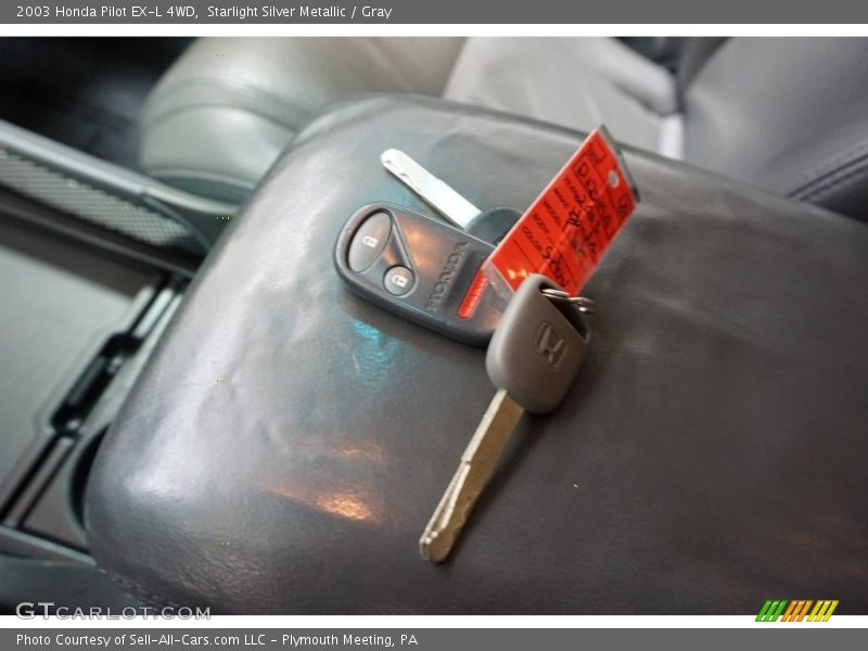 Starlight Silver Metallic / Gray 2003 Honda Pilot EX-L 4WD