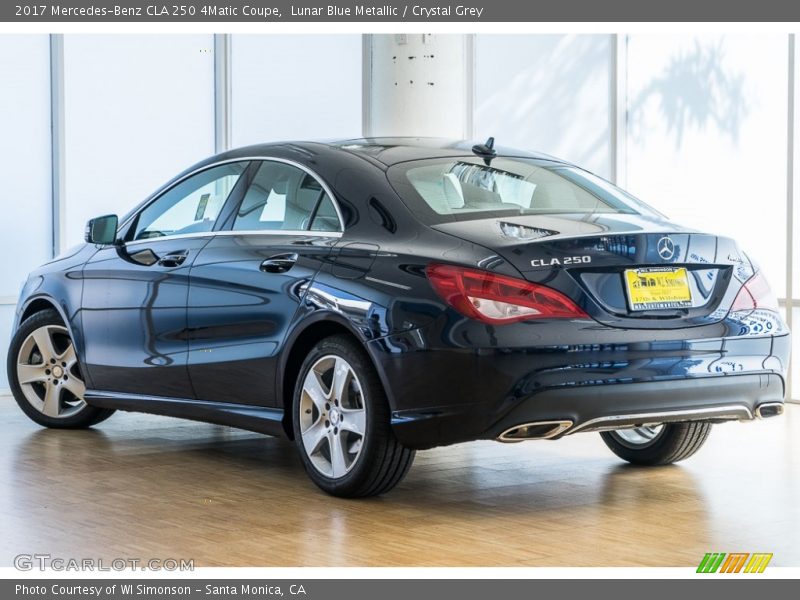 Lunar Blue Metallic / Crystal Grey 2017 Mercedes-Benz CLA 250 4Matic Coupe