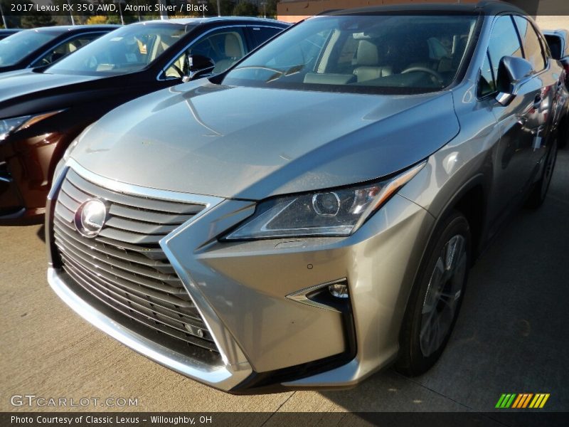 Atomic Silver / Black 2017 Lexus RX 350 AWD