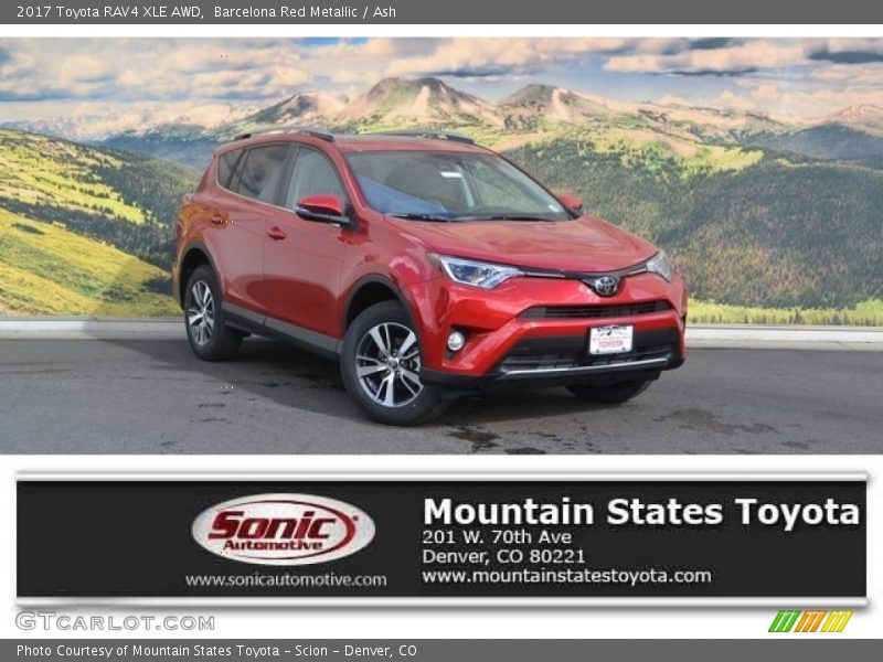Barcelona Red Metallic / Ash 2017 Toyota RAV4 XLE AWD