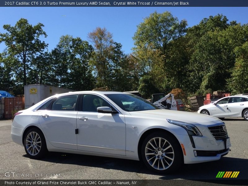 Crystal White Tricoat / Cinnamon/Jet Black 2017 Cadillac CT6 3.0 Turbo Premium Luxury AWD Sedan