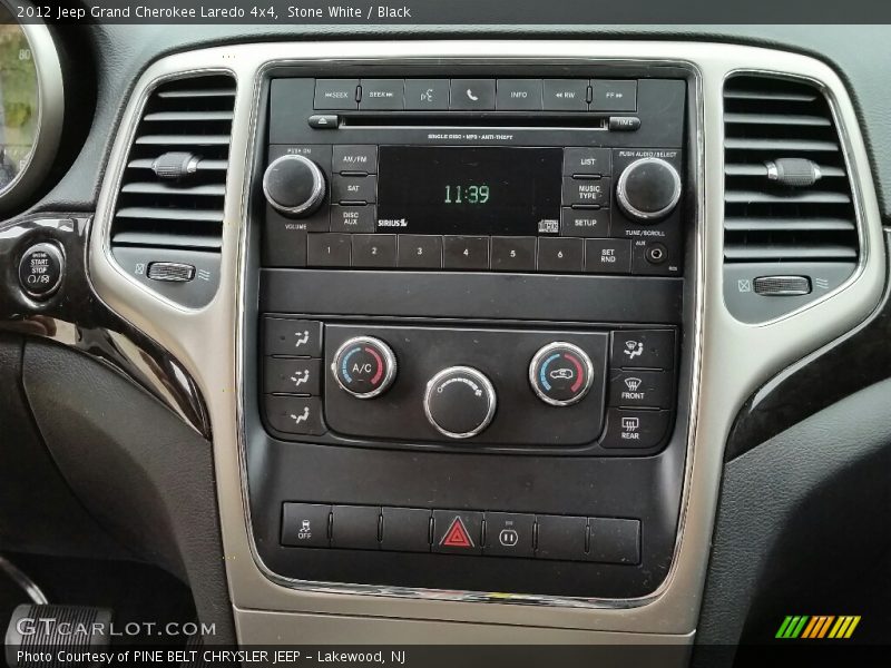 Stone White / Black 2012 Jeep Grand Cherokee Laredo 4x4