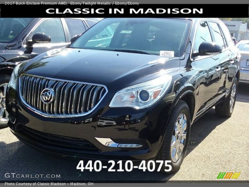 Ebony Twilight Metallic / Ebony/Ebony 2017 Buick Enclave Premium AWD