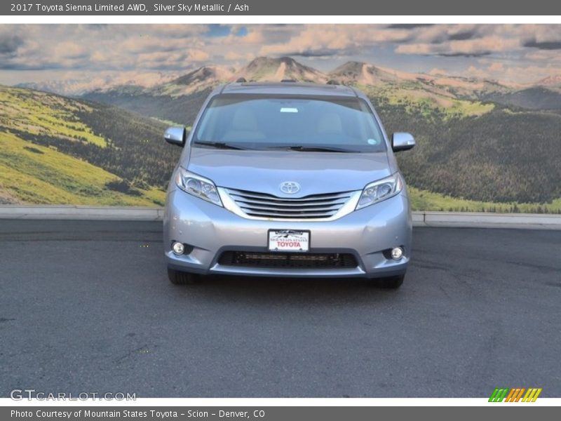 Silver Sky Metallic / Ash 2017 Toyota Sienna Limited AWD