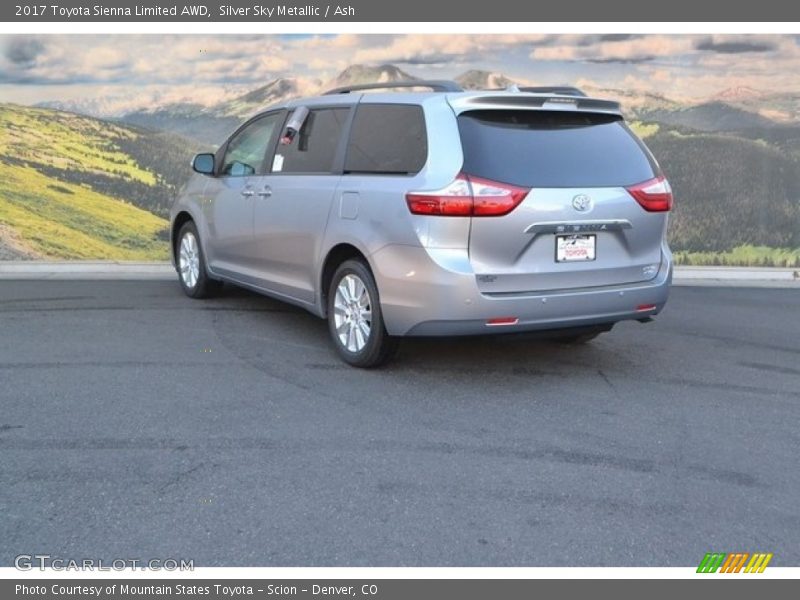 Silver Sky Metallic / Ash 2017 Toyota Sienna Limited AWD