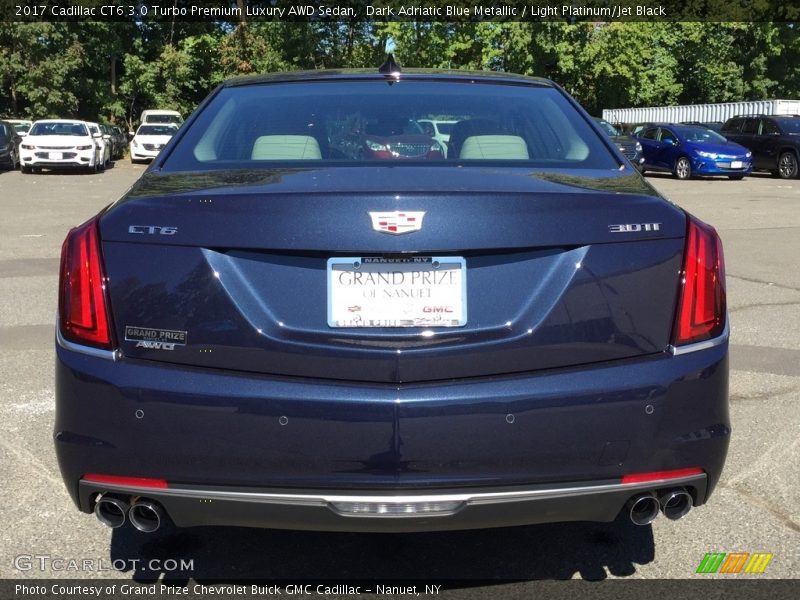 Dark Adriatic Blue Metallic / Light Platinum/Jet Black 2017 Cadillac CT6 3.0 Turbo Premium Luxury AWD Sedan