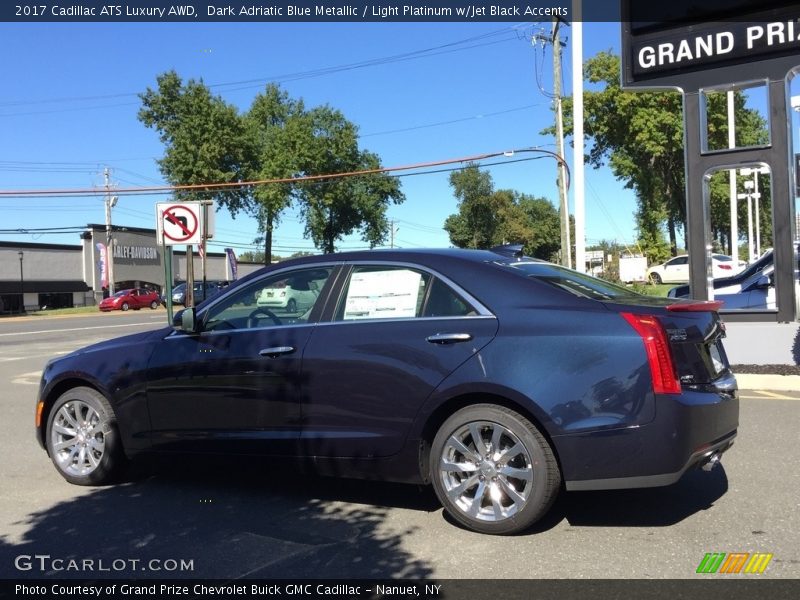 Dark Adriatic Blue Metallic / Light Platinum w/Jet Black Accents 2017 Cadillac ATS Luxury AWD