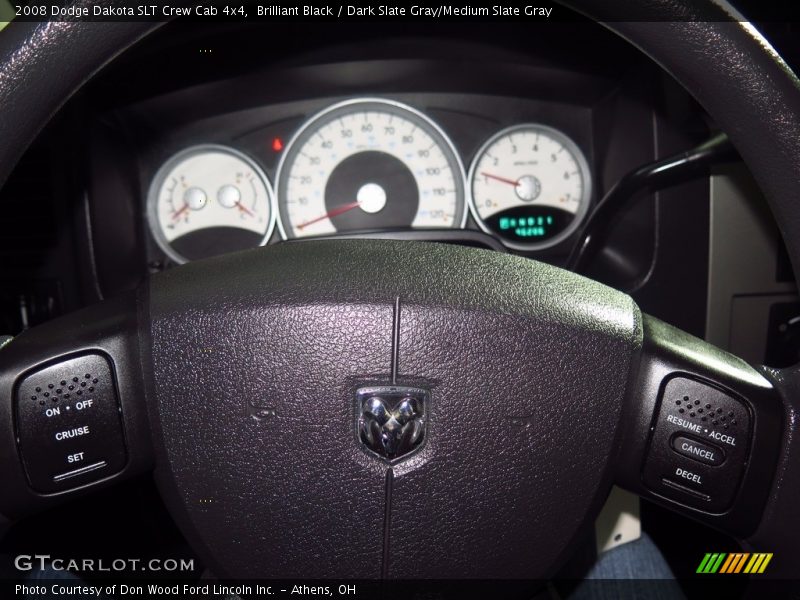 Brilliant Black / Dark Slate Gray/Medium Slate Gray 2008 Dodge Dakota SLT Crew Cab 4x4