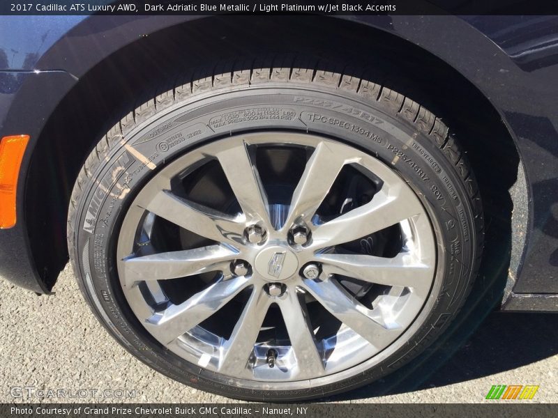 Dark Adriatic Blue Metallic / Light Platinum w/Jet Black Accents 2017 Cadillac ATS Luxury AWD