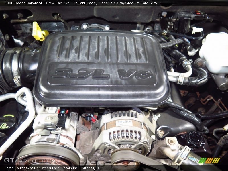 Brilliant Black / Dark Slate Gray/Medium Slate Gray 2008 Dodge Dakota SLT Crew Cab 4x4