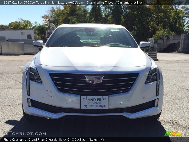 Crystal White Tricoat / Cinnamon/Jet Black 2017 Cadillac CT6 3.0 Turbo Premium Luxury AWD Sedan