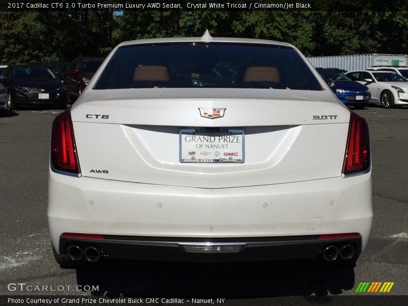 Crystal White Tricoat / Cinnamon/Jet Black 2017 Cadillac CT6 3.0 Turbo Premium Luxury AWD Sedan