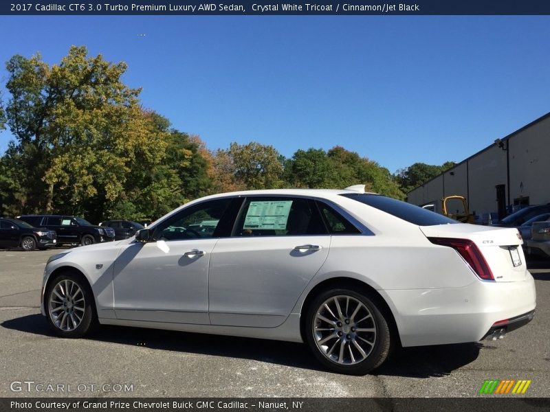 Crystal White Tricoat / Cinnamon/Jet Black 2017 Cadillac CT6 3.0 Turbo Premium Luxury AWD Sedan