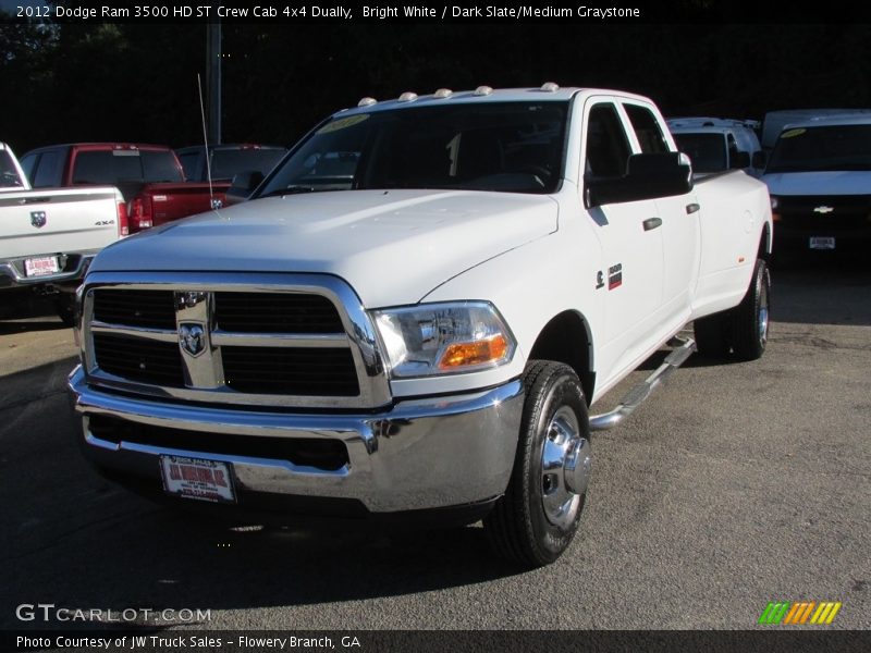 Bright White / Dark Slate/Medium Graystone 2012 Dodge Ram 3500 HD ST Crew Cab 4x4 Dually