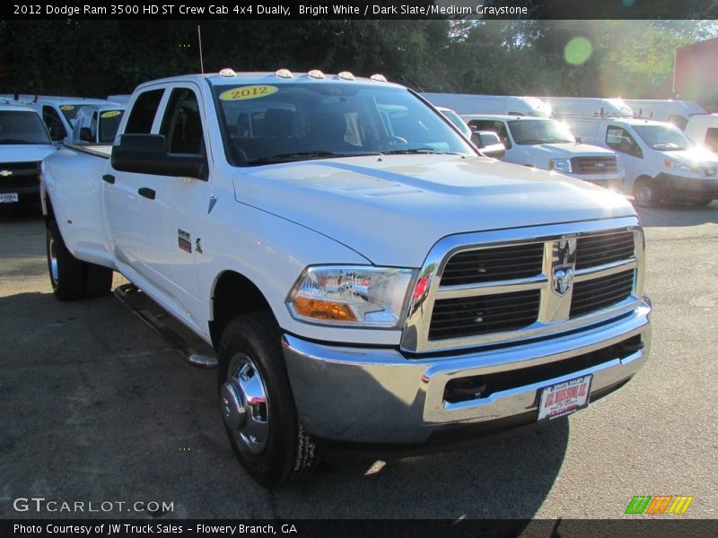 Bright White / Dark Slate/Medium Graystone 2012 Dodge Ram 3500 HD ST Crew Cab 4x4 Dually