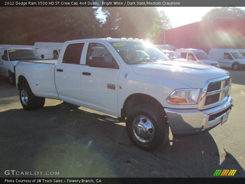 Bright White / Dark Slate/Medium Graystone 2012 Dodge Ram 3500 HD ST Crew Cab 4x4 Dually
