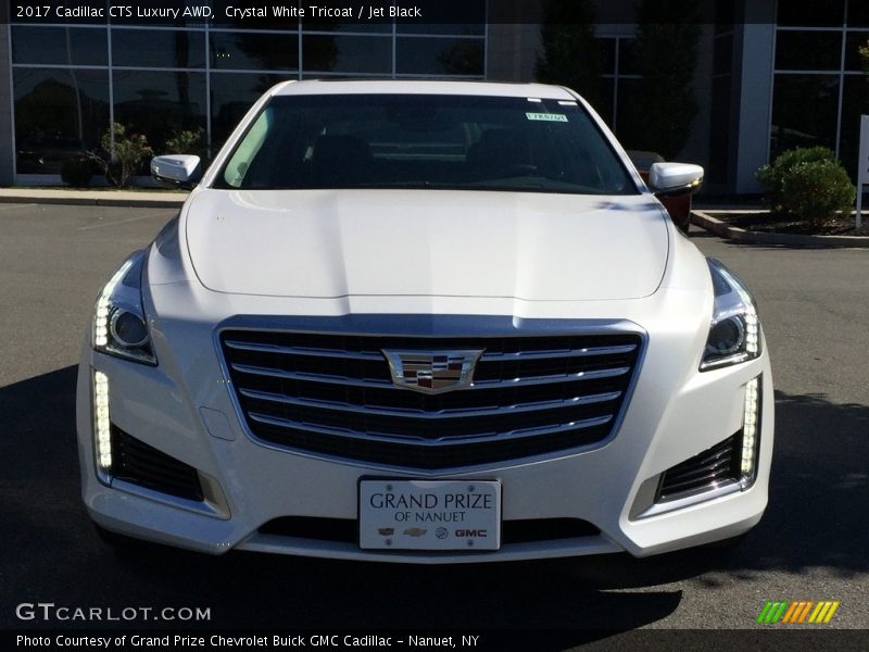 Crystal White Tricoat / Jet Black 2017 Cadillac CTS Luxury AWD