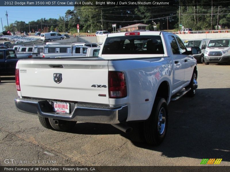 Bright White / Dark Slate/Medium Graystone 2012 Dodge Ram 3500 HD ST Crew Cab 4x4 Dually