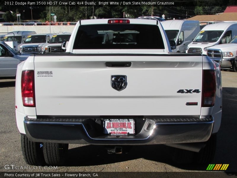Bright White / Dark Slate/Medium Graystone 2012 Dodge Ram 3500 HD ST Crew Cab 4x4 Dually
