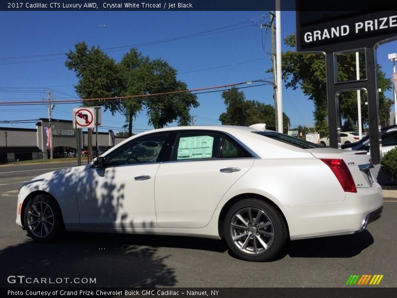 Crystal White Tricoat / Jet Black 2017 Cadillac CTS Luxury AWD