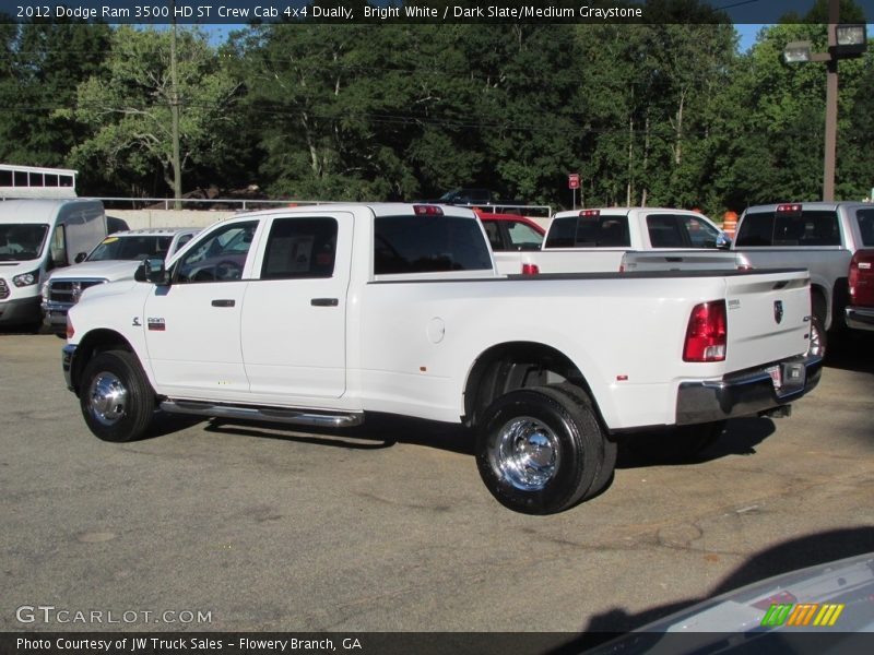 Bright White / Dark Slate/Medium Graystone 2012 Dodge Ram 3500 HD ST Crew Cab 4x4 Dually