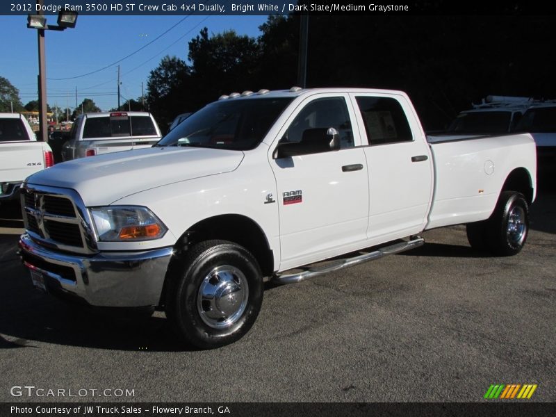 Bright White / Dark Slate/Medium Graystone 2012 Dodge Ram 3500 HD ST Crew Cab 4x4 Dually