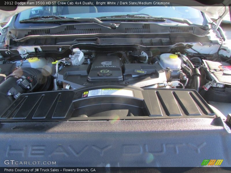 Bright White / Dark Slate/Medium Graystone 2012 Dodge Ram 3500 HD ST Crew Cab 4x4 Dually