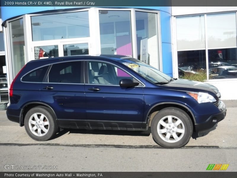 Royal Blue Pearl / Gray 2009 Honda CR-V EX 4WD