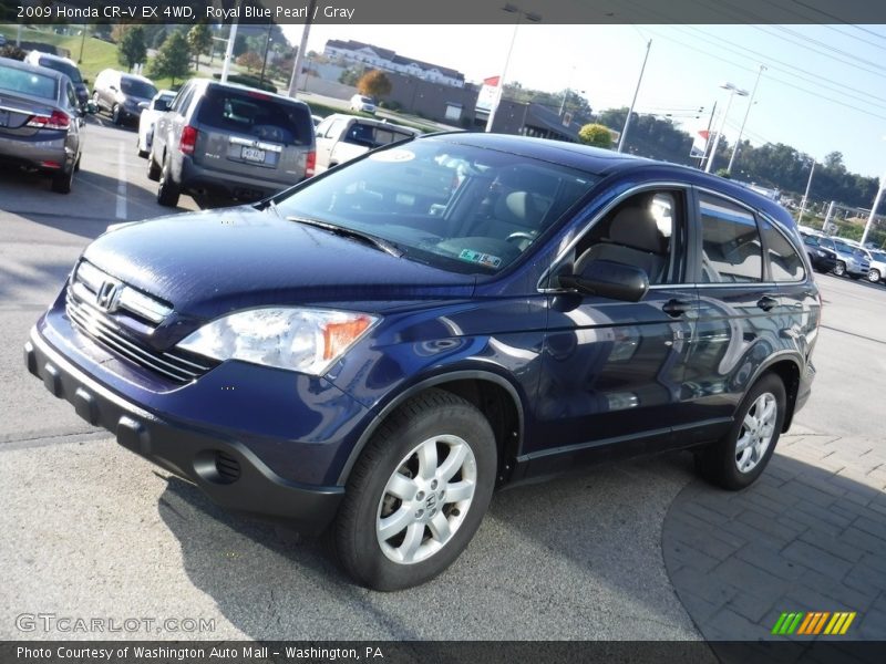 Royal Blue Pearl / Gray 2009 Honda CR-V EX 4WD