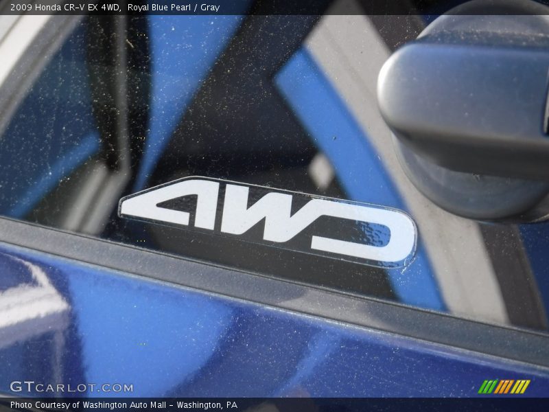 Royal Blue Pearl / Gray 2009 Honda CR-V EX 4WD
