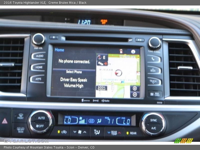 Creme Brulee Mica / Black 2016 Toyota Highlander XLE