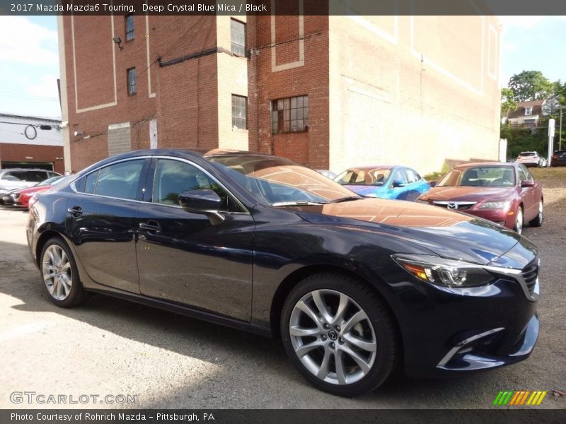 Deep Crystal Blue Mica / Black 2017 Mazda Mazda6 Touring