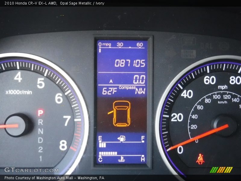 Opal Sage Metallic / Ivory 2010 Honda CR-V EX-L AWD