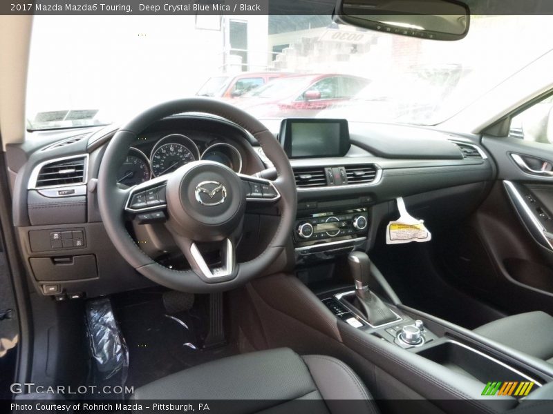 Deep Crystal Blue Mica / Black 2017 Mazda Mazda6 Touring