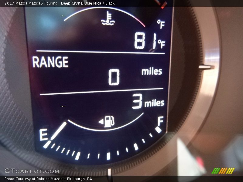 Deep Crystal Blue Mica / Black 2017 Mazda Mazda6 Touring