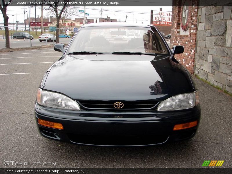 Dark Emerald Green Metallic / Beige 1995 Toyota Camry LE Sedan