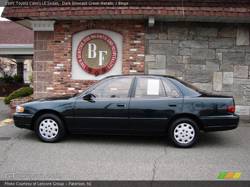 Dark Emerald Green Metallic / Beige 1995 Toyota Camry LE Sedan