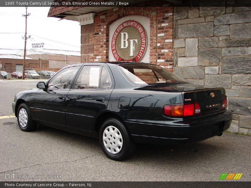 Dark Emerald Green Metallic / Beige 1995 Toyota Camry LE Sedan