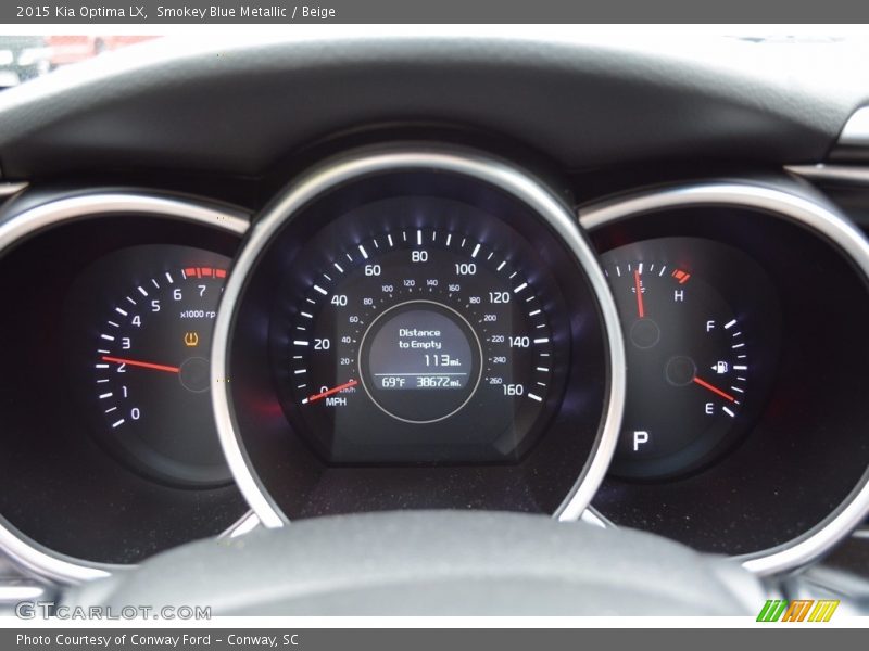 Smokey Blue Metallic / Beige 2015 Kia Optima LX