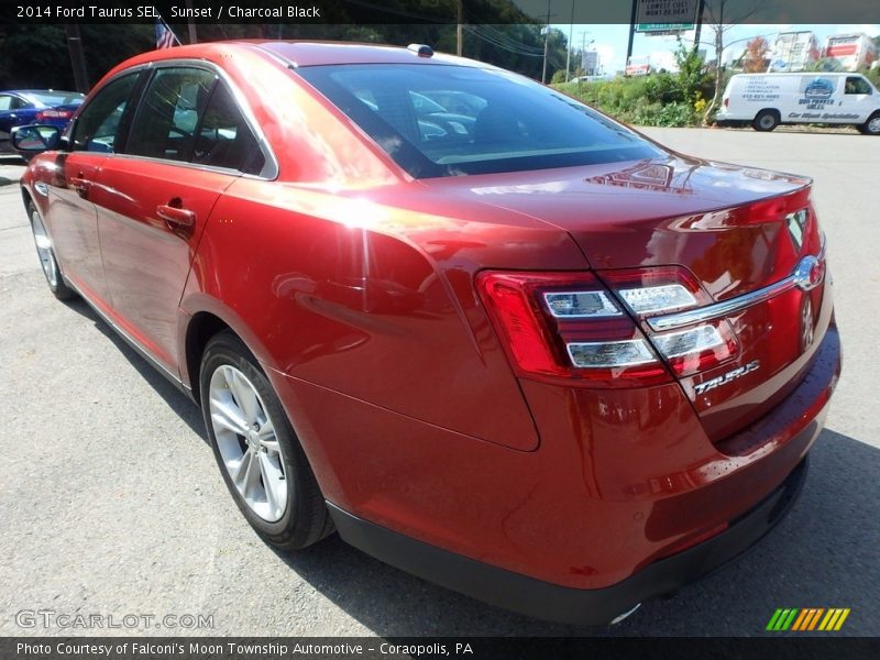 Sunset / Charcoal Black 2014 Ford Taurus SEL
