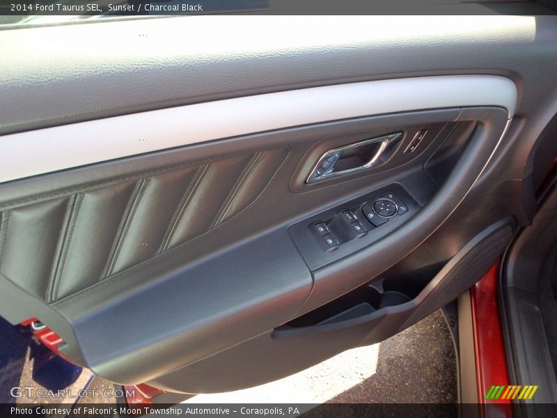 Sunset / Charcoal Black 2014 Ford Taurus SEL