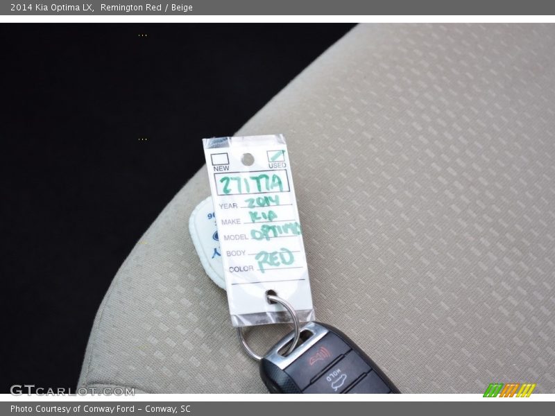 Remington Red / Beige 2014 Kia Optima LX