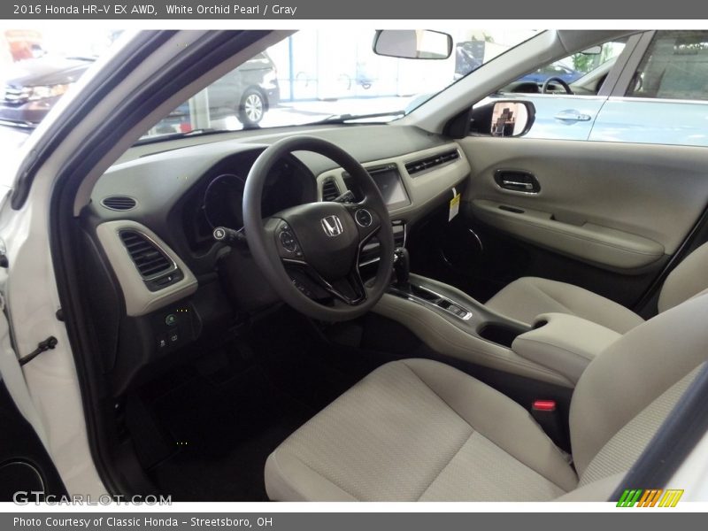 White Orchid Pearl / Gray 2016 Honda HR-V EX AWD