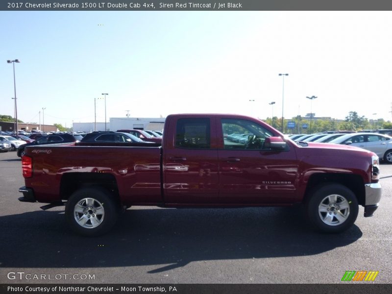 Siren Red Tintcoat / Jet Black 2017 Chevrolet Silverado 1500 LT Double Cab 4x4