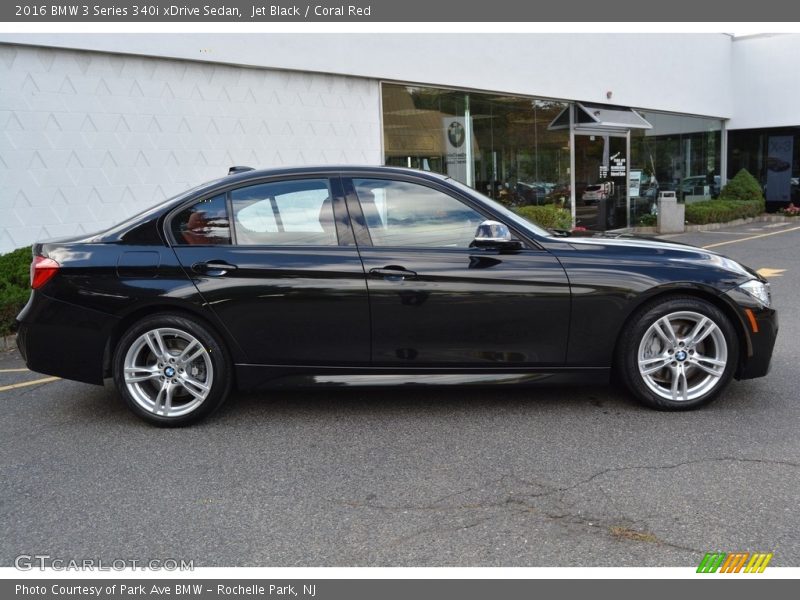 Jet Black / Coral Red 2016 BMW 3 Series 340i xDrive Sedan