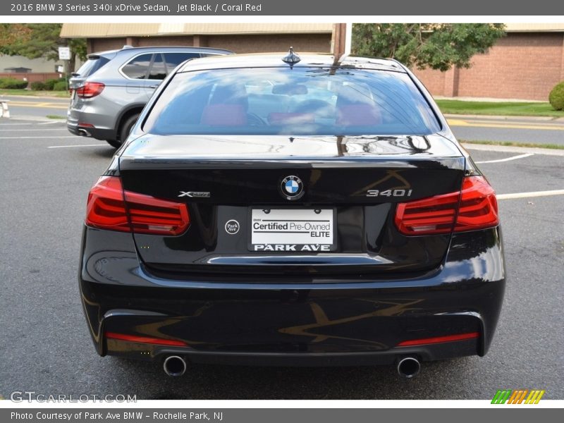 Jet Black / Coral Red 2016 BMW 3 Series 340i xDrive Sedan