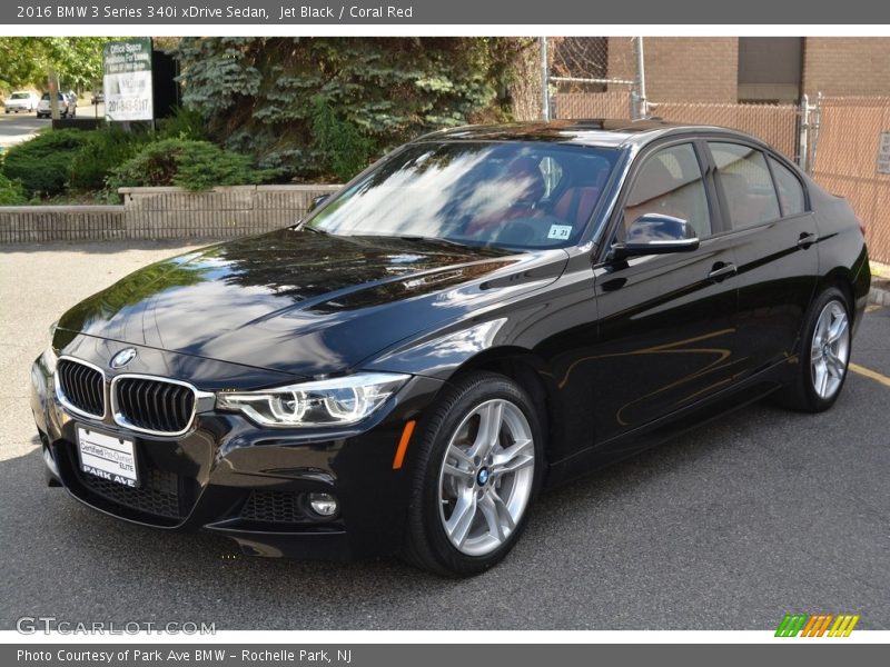 Jet Black / Coral Red 2016 BMW 3 Series 340i xDrive Sedan