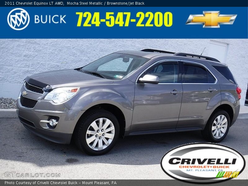 Mocha Steel Metallic / Brownstone/Jet Black 2011 Chevrolet Equinox LT AWD
