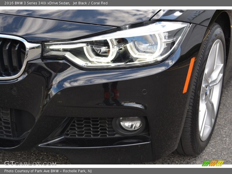 Jet Black / Coral Red 2016 BMW 3 Series 340i xDrive Sedan